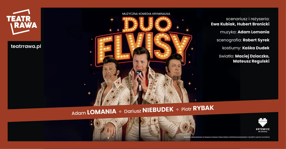 Grafika promocyjna wydarzenia Duo Elvisy: muzyczna komedia kryminalna