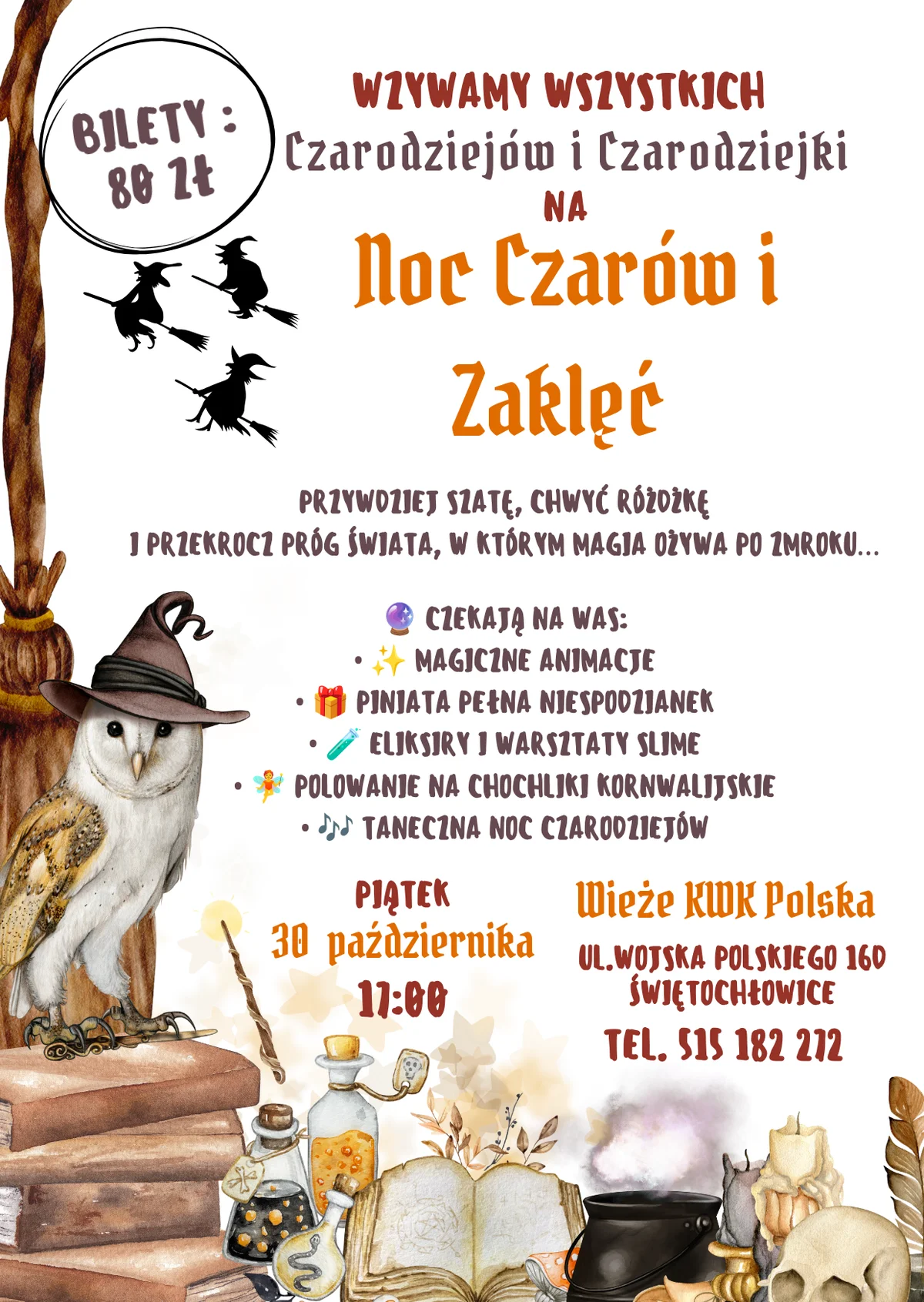 Grafika promocyjna wydarzenia Noc Czarów i Zaklęć