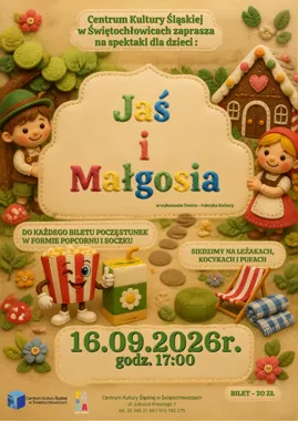 Grafika promocyjna wydarzenia Jaś i Małgosia – historia pofyrtana