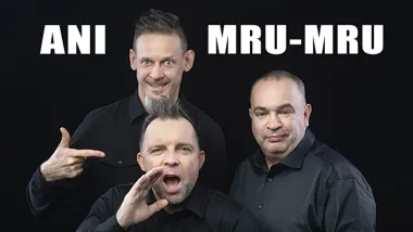 Grafika promocyjna wydarzenia Kabaret ANI MRU-MRU w Świętochłowicach — „Mniej więcej” (13 marca 2026)