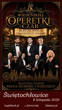 Grafika promocyjna wydarzenia Wiedeńskiej Operetki Czar cz. 3 – Muzyczne Potyczki Zakochanych Tenorów