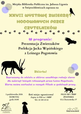 Grafika promocyjna wydarzenia XXVII Wystawa Zwierząt Hodowanych Przez Czytelników
