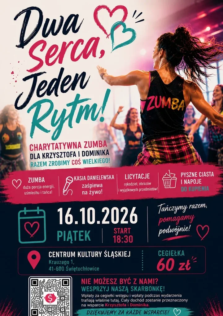 Grafika promocyjna wydarzenia Dwa serca, jeden rytm