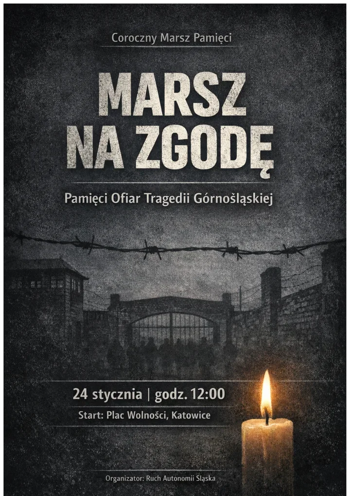 Marsz na Zgodę upamiętni ofiary obozu Zgoda - przemarsz z Katowic do Świętochłowic