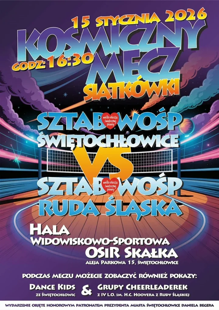 Włodarze miast zagrają w siatkówkę - mecz WOŚP w hali Skałka