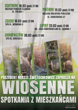 Wiosenne spotkania w dzielnicach – władze miasta zapraszają do rozmowy