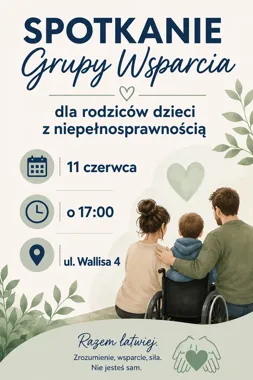 Rodzice dzieci z niepełnosprawnością spotkają się w grupie wsparcia