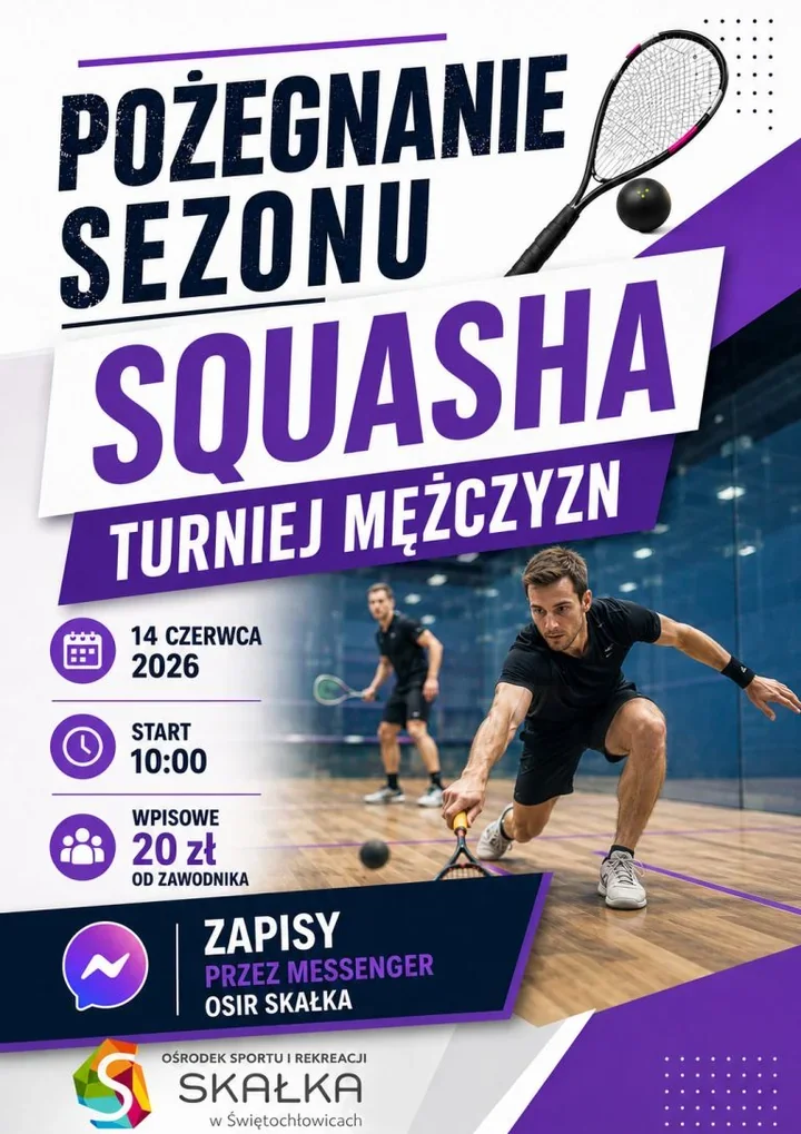 Squash na pożegnanie sezonu - OSiR Skałka szykuje ostatnie granie
