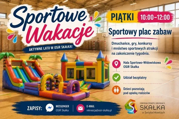 Wakacyjne piątki na Skałce - dzieciaki wskakują na Sportowy plac zabaw