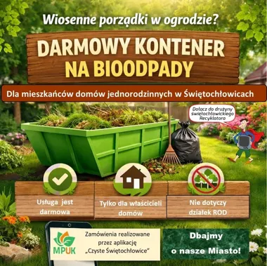 Darmowy kontener na bioodpady ma odciążyć wiosenne porządki w ogrodach